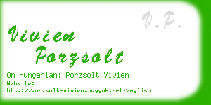 vivien porzsolt business card